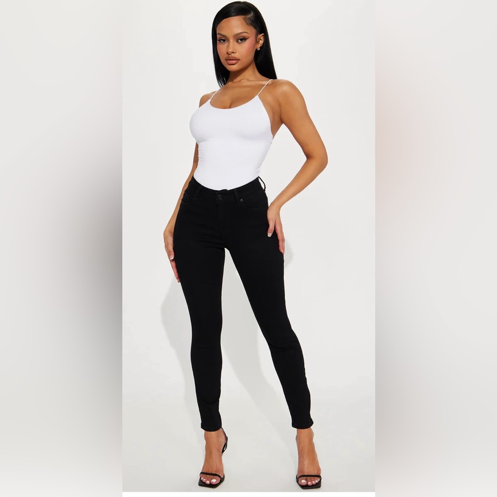 Fashion Nova Can't Believe It! Booty Shaping Skinny Jeans - Black 13